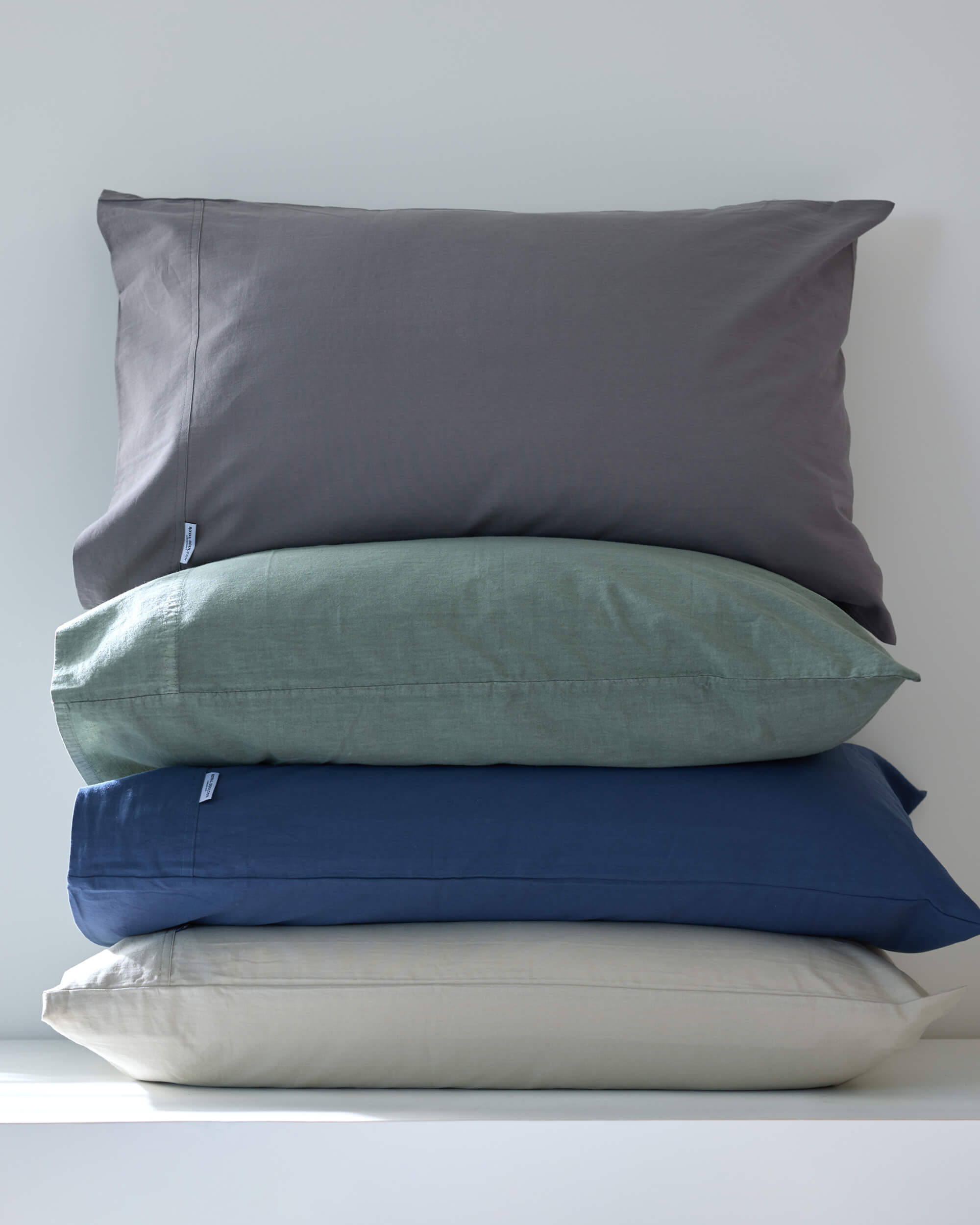 Royal Doulton Nelson sheet set styled on a bed