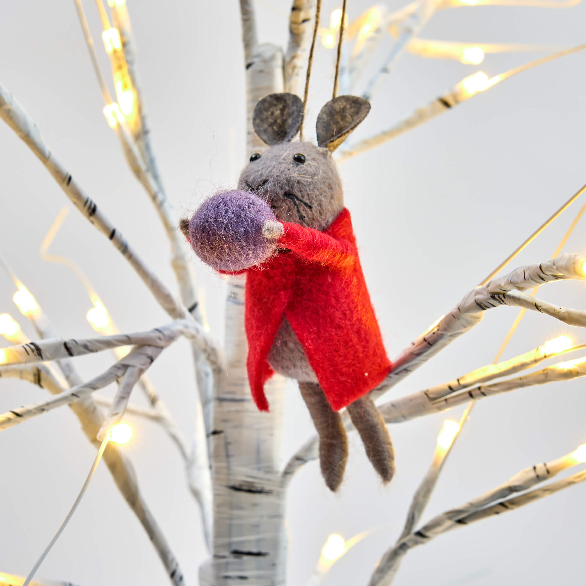 Royal Doulton Bunnykins Mouse felt Christmas ornament