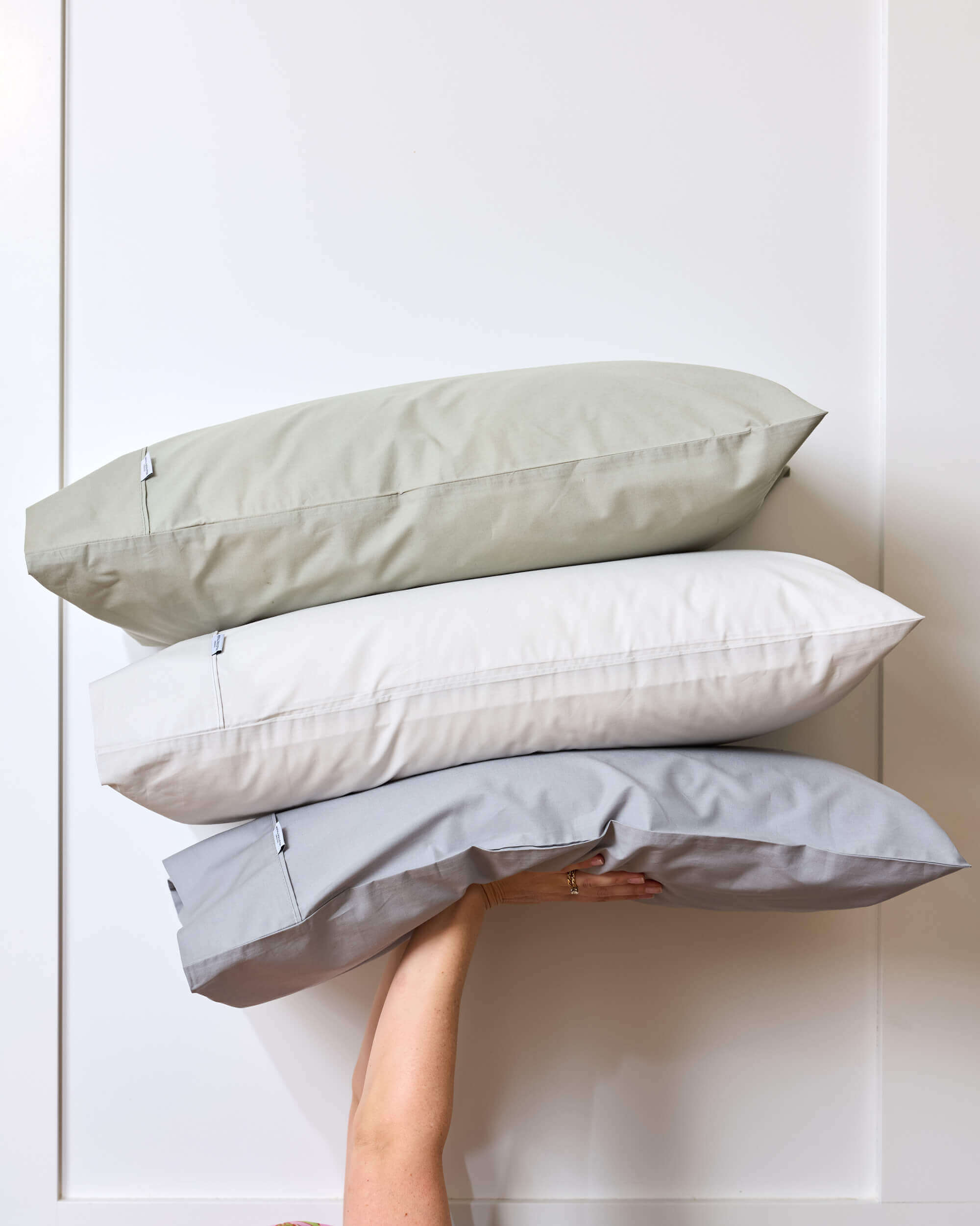 Royal Doulton Stirling sheet set styled on a bed