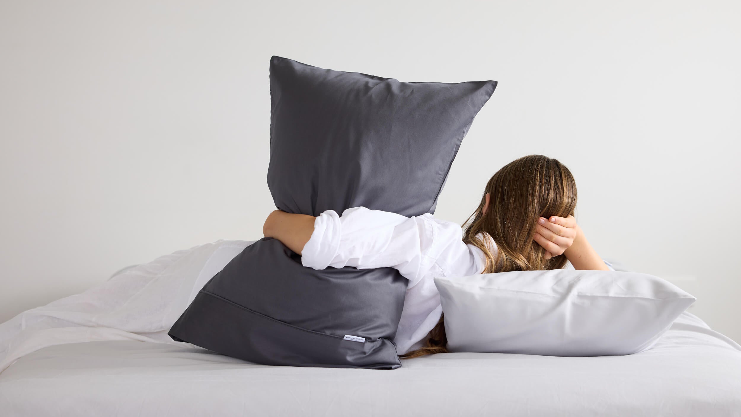 Royal Doulton Sola sheet set styled in a bedroom