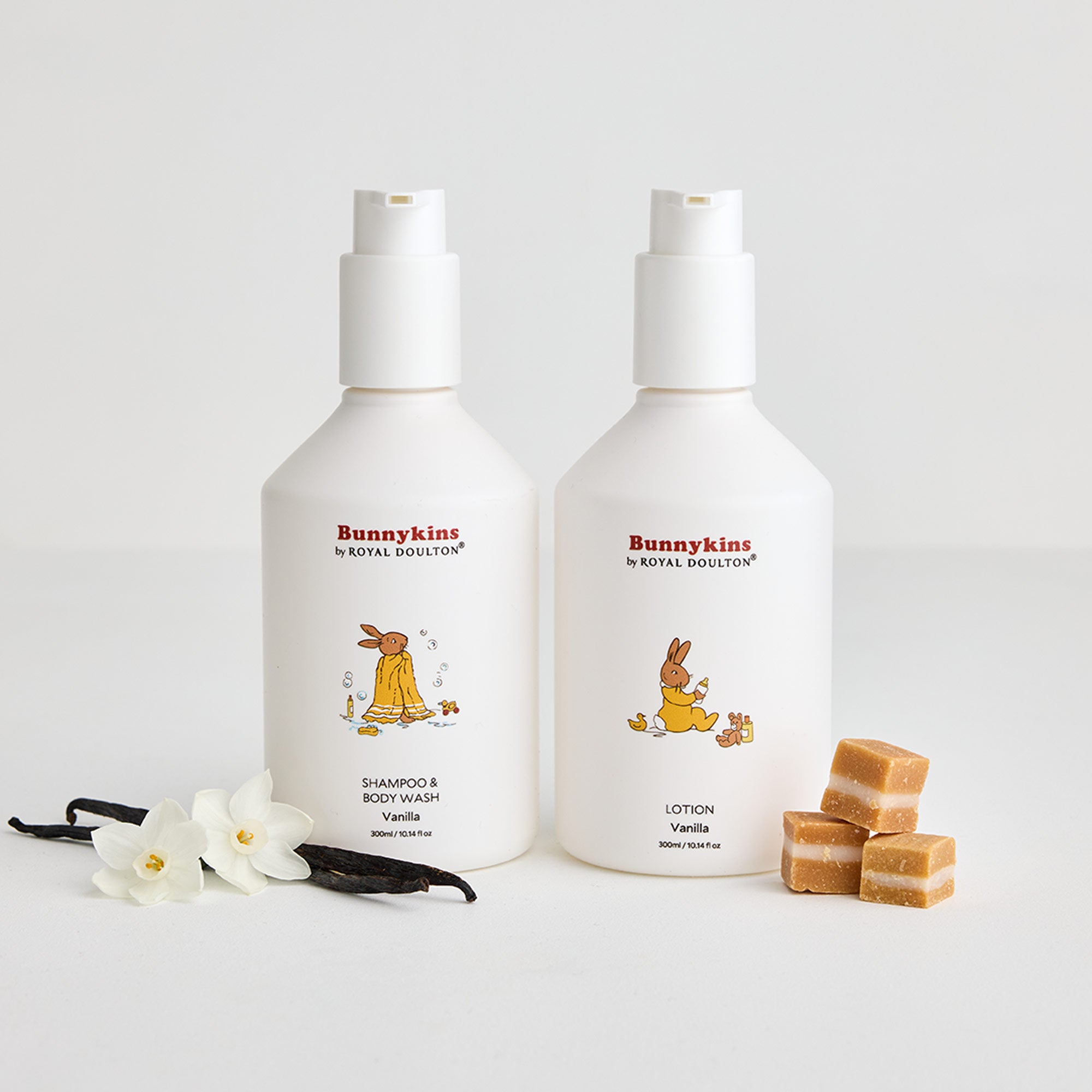 Royal Doulton Bunnykins Vanilla Shampoo & Body Wash and Lotion 300ml