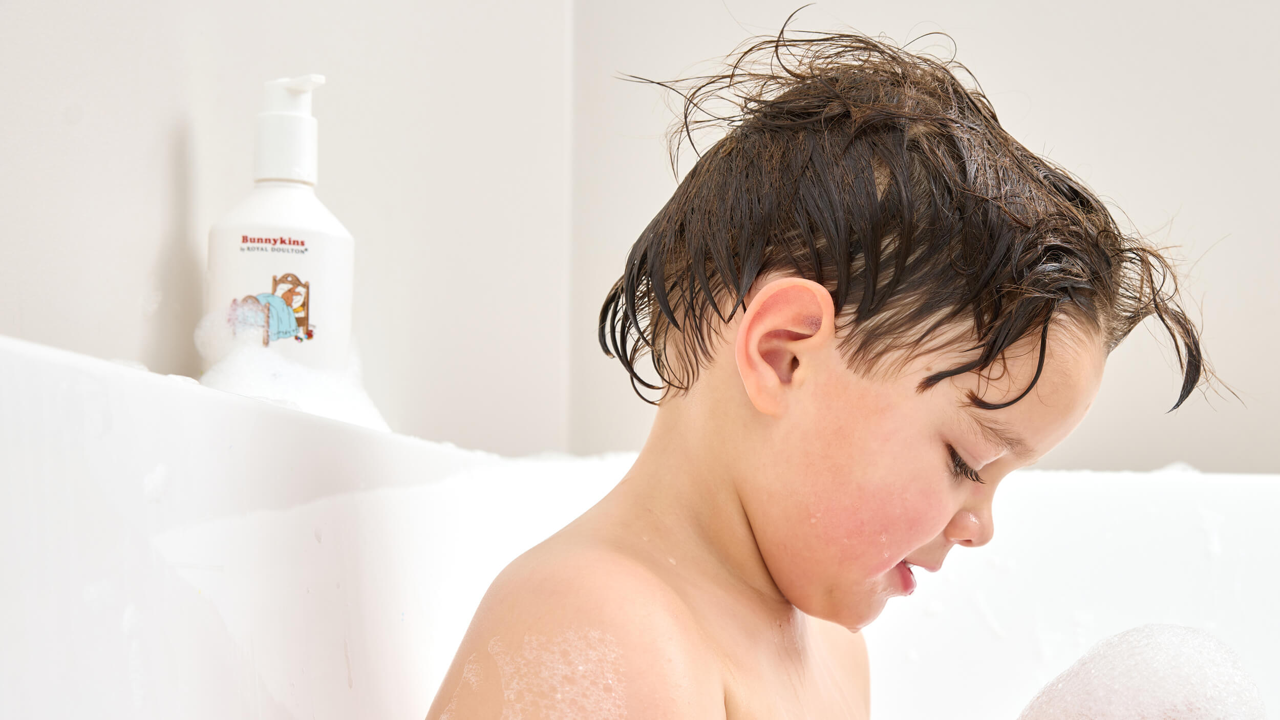 Royal Doulton Bunnykins baby body care range styled for bath time