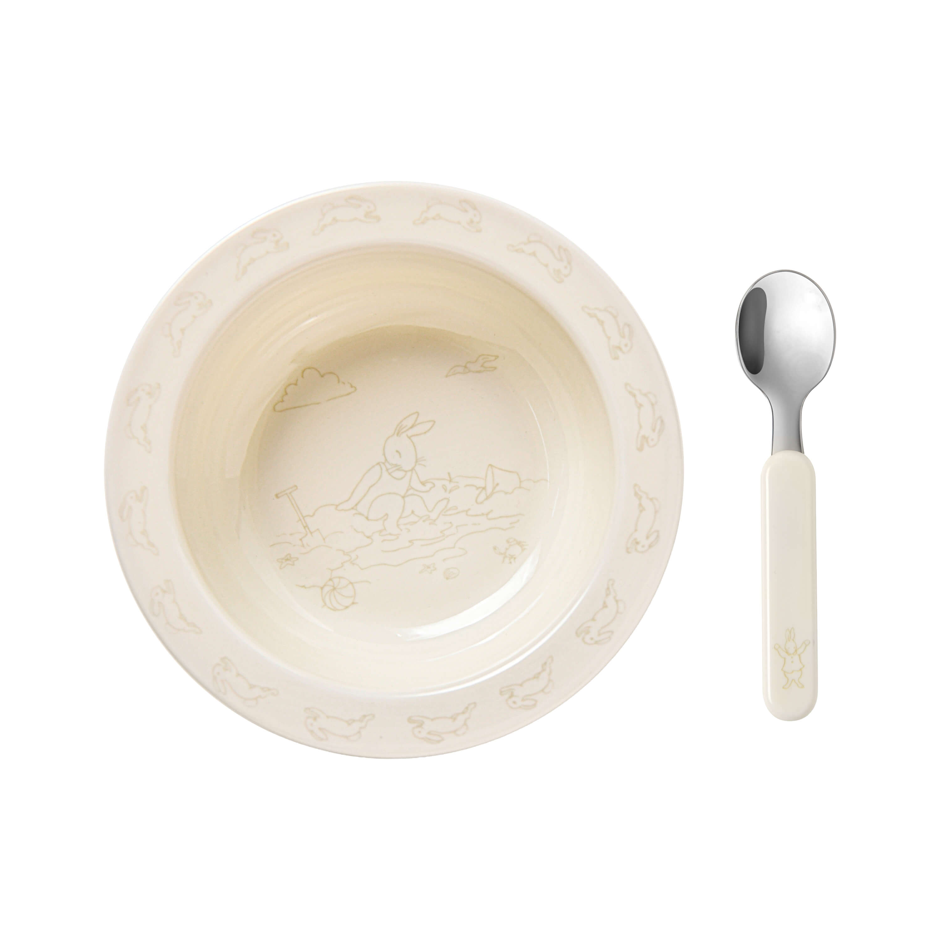 Royal Doulton Bunnykins Melamine Suction Set in Natural