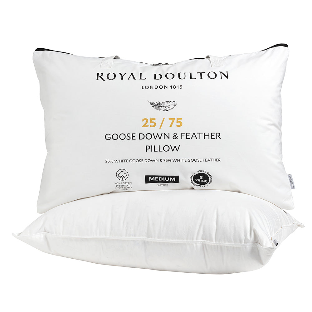Royal Doulton 25/75 Goose Down Pillow (45x70cm)