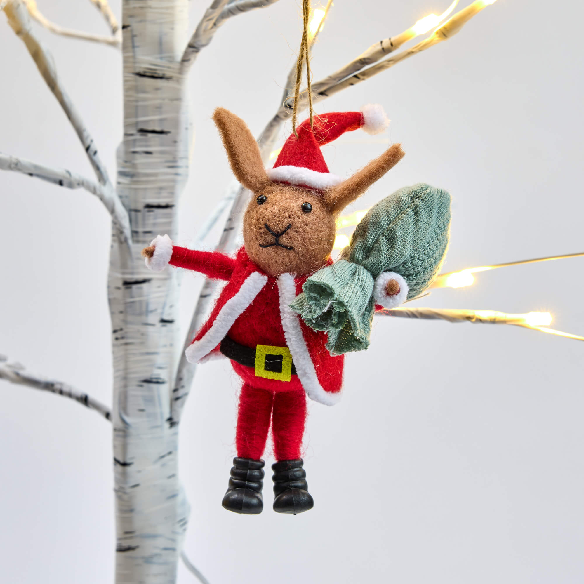 Royal Doulton Bunnykins Santa felt Christmas ornament