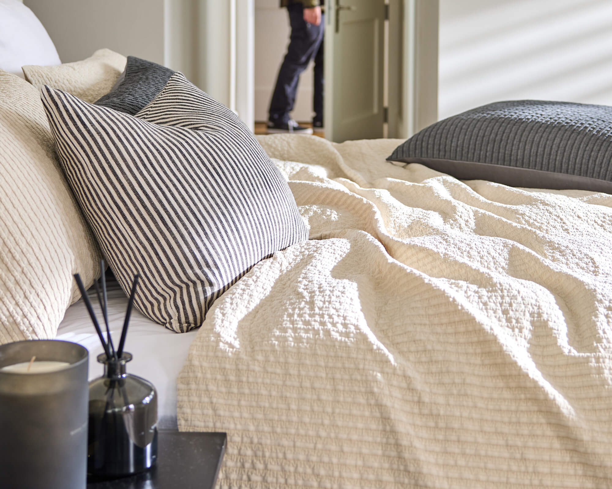 Halston Duvet Cover Set - Charcoal