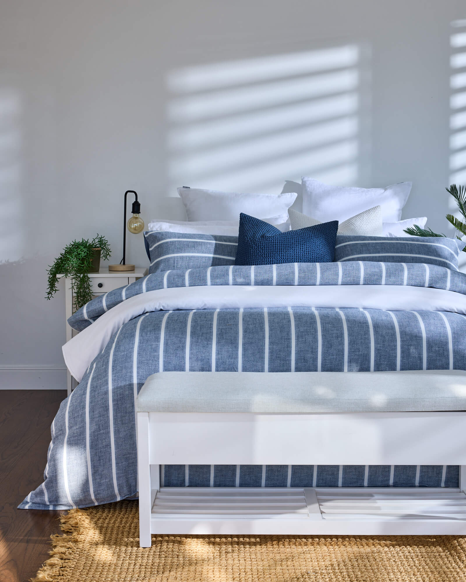 Royal Doulton Kate duvet cover set styled in a bedroom