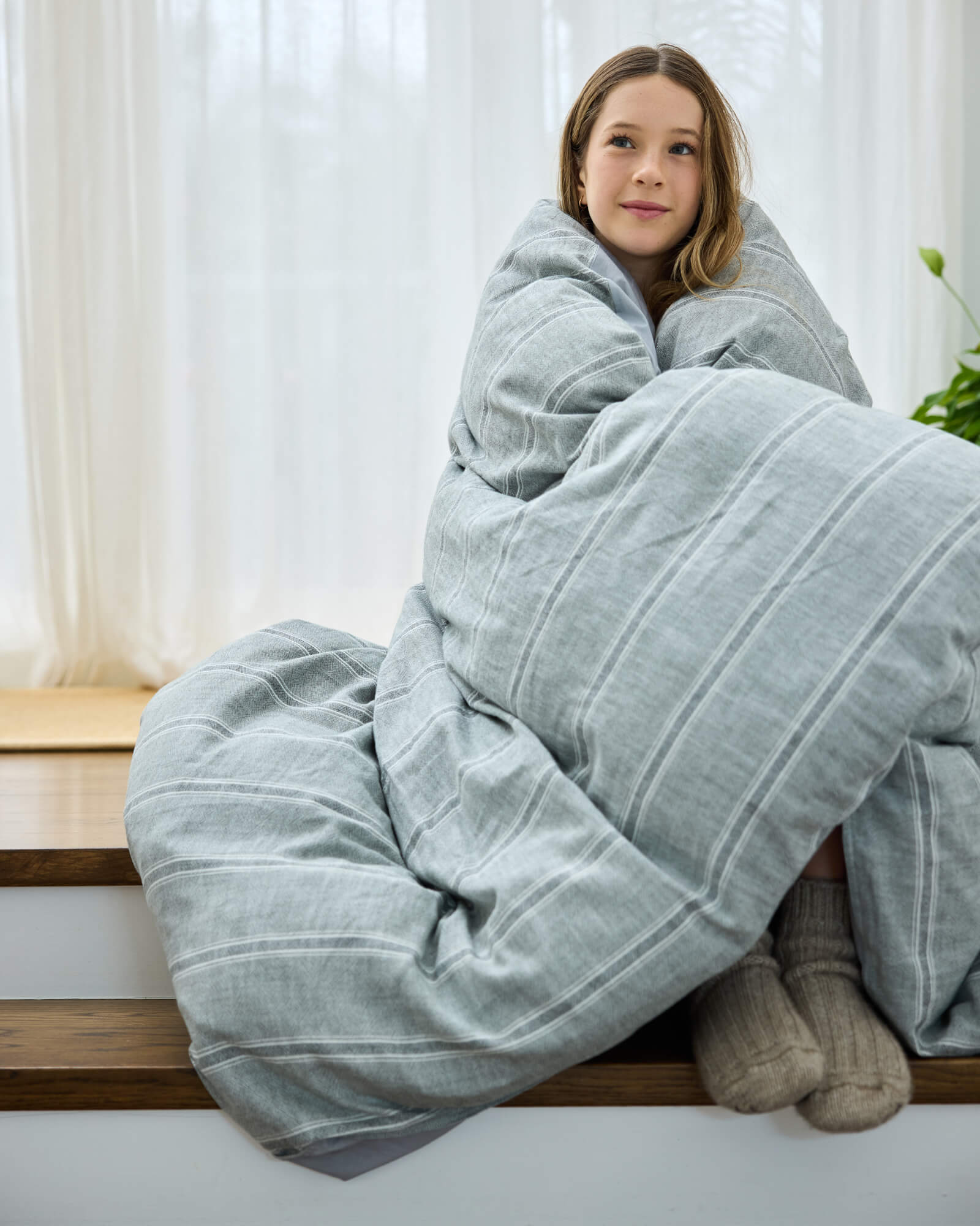 Royal Doulton Kate duvet cover set styled in a bedroom