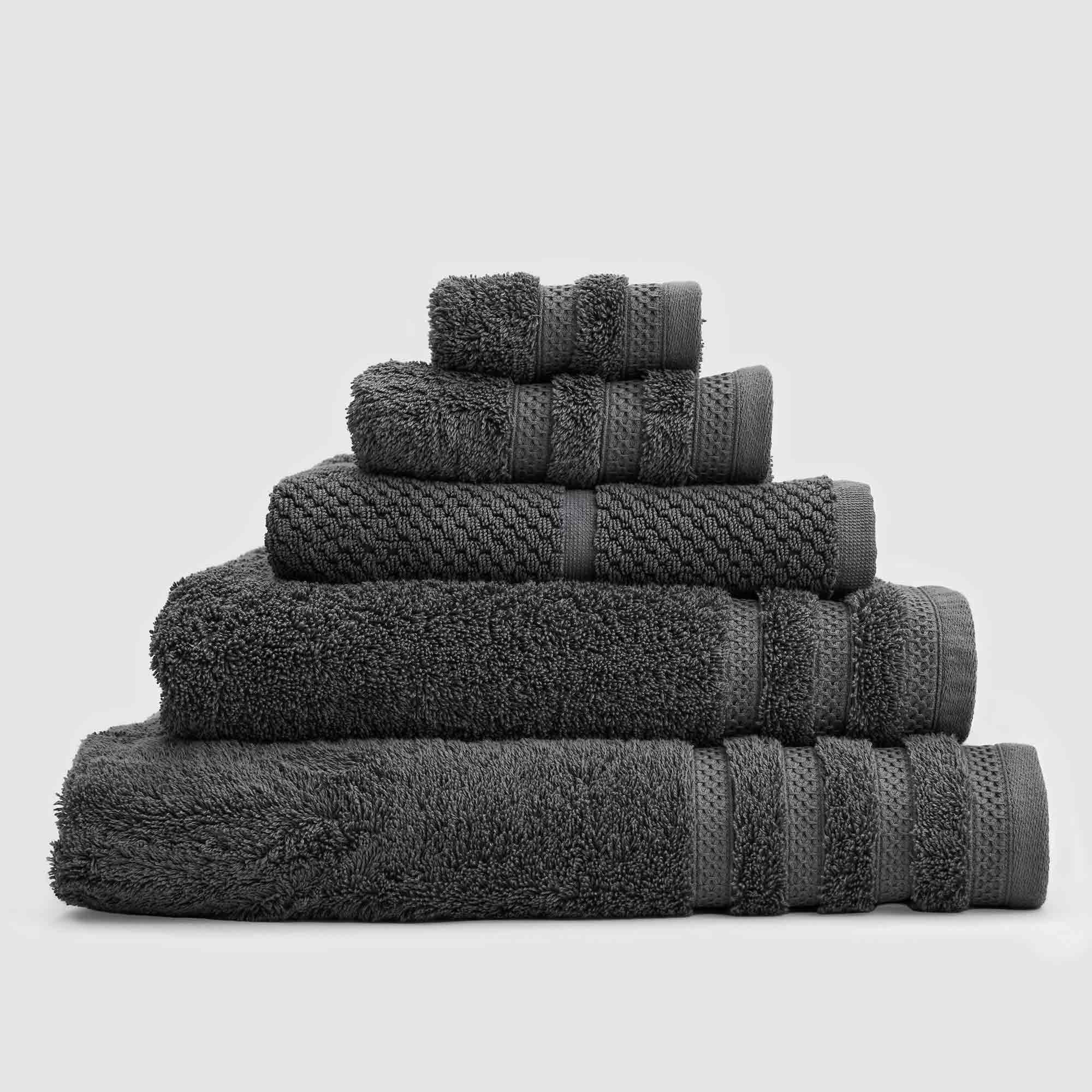 Royal Doulton Chelsea towel set in Charcoal