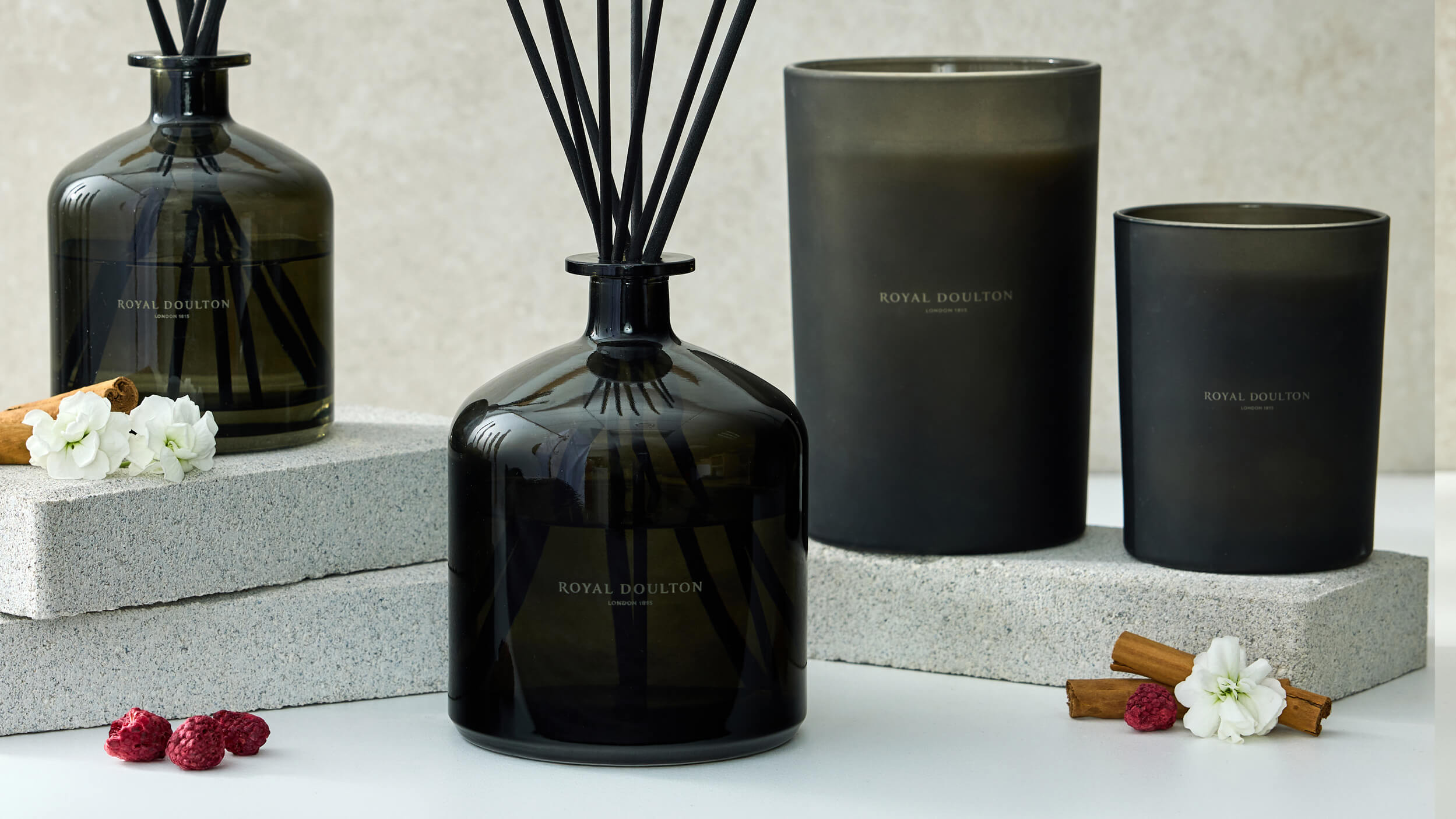 Royal Doulton Nocturne home fragrance range styled with Cardamom & Clove scent
