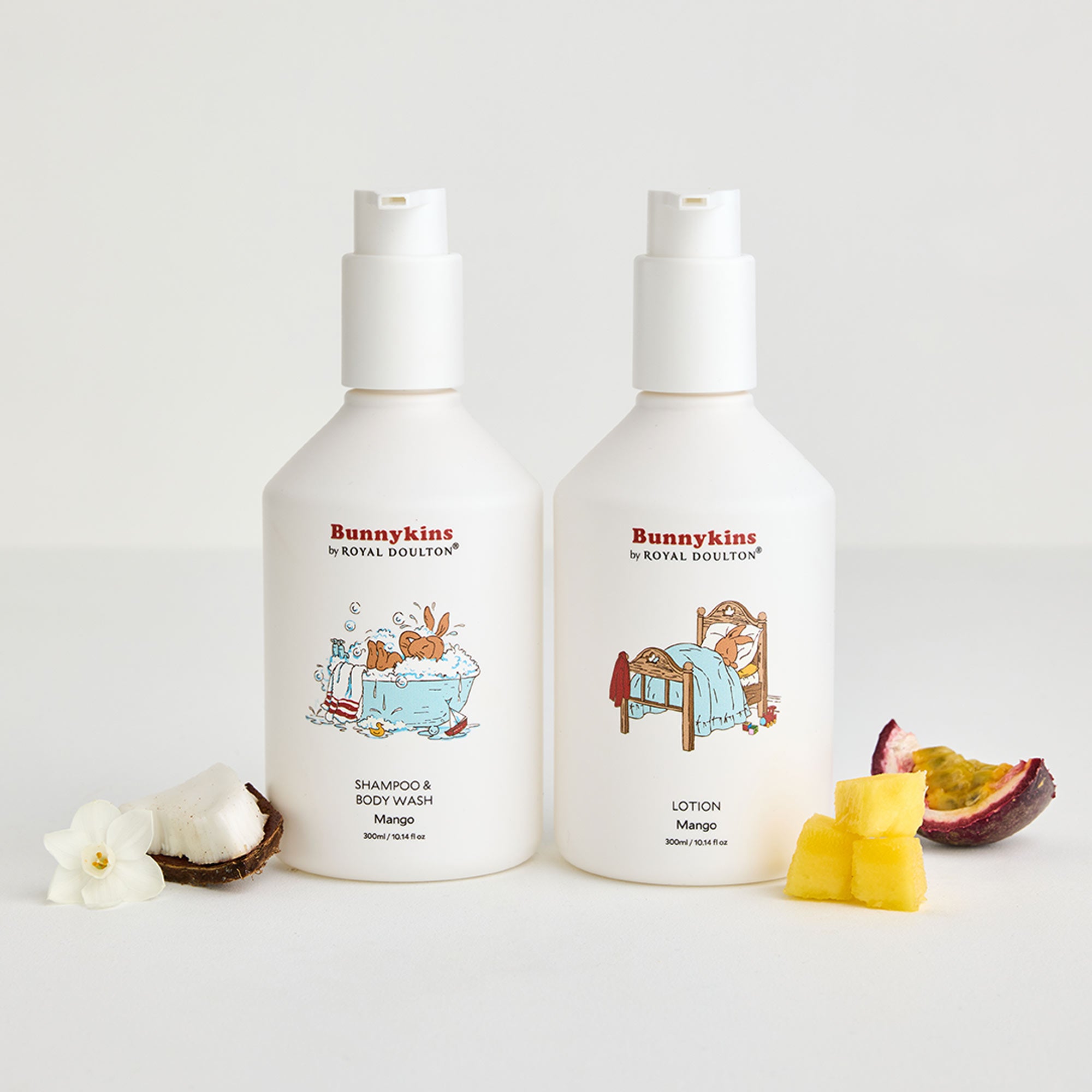 Royal Doulton Bunnykins Mango Shampoo & Body Wash and Lotion 300ml