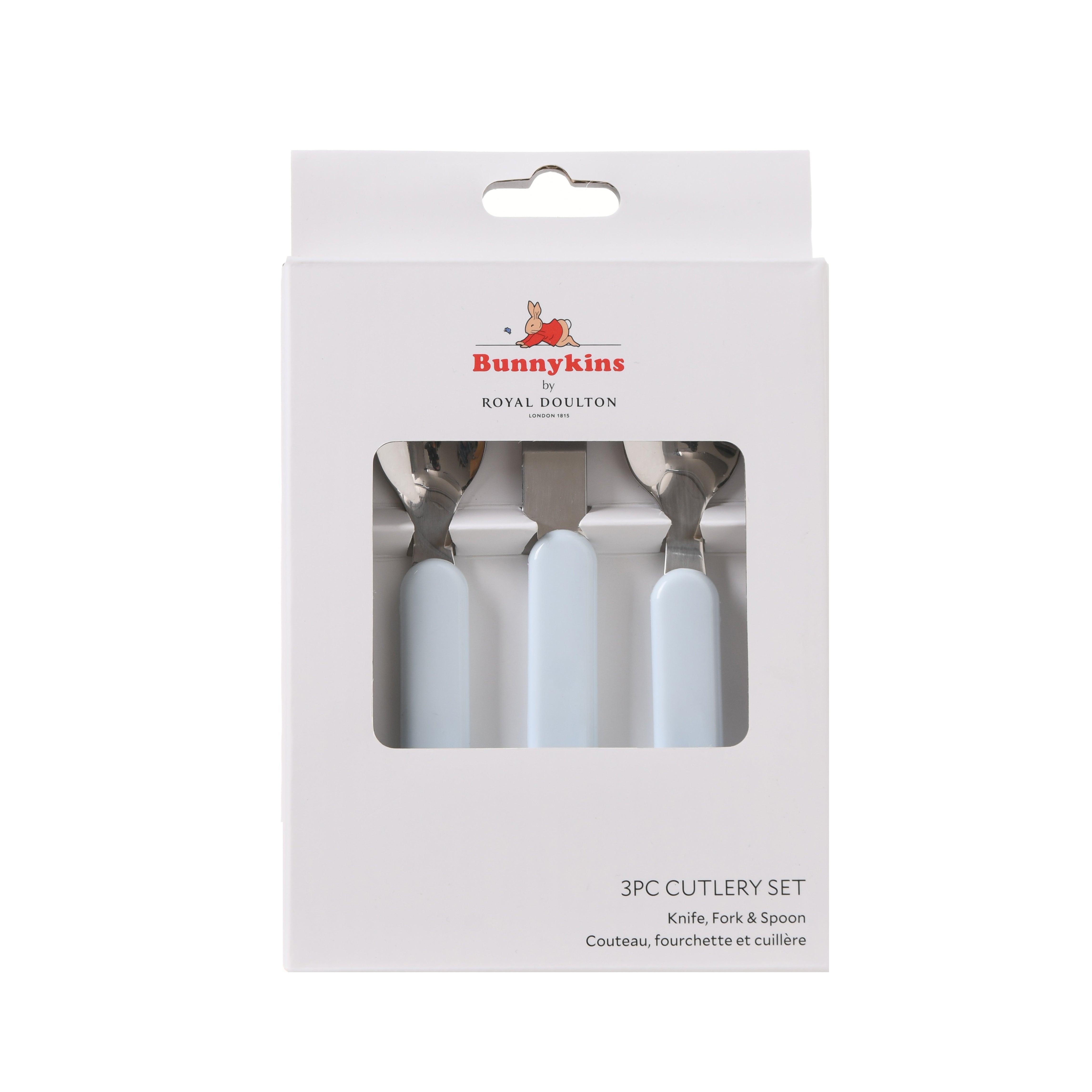 Royal Doulton Bunnykins 3pc Melamine Cutlery Set in Blue