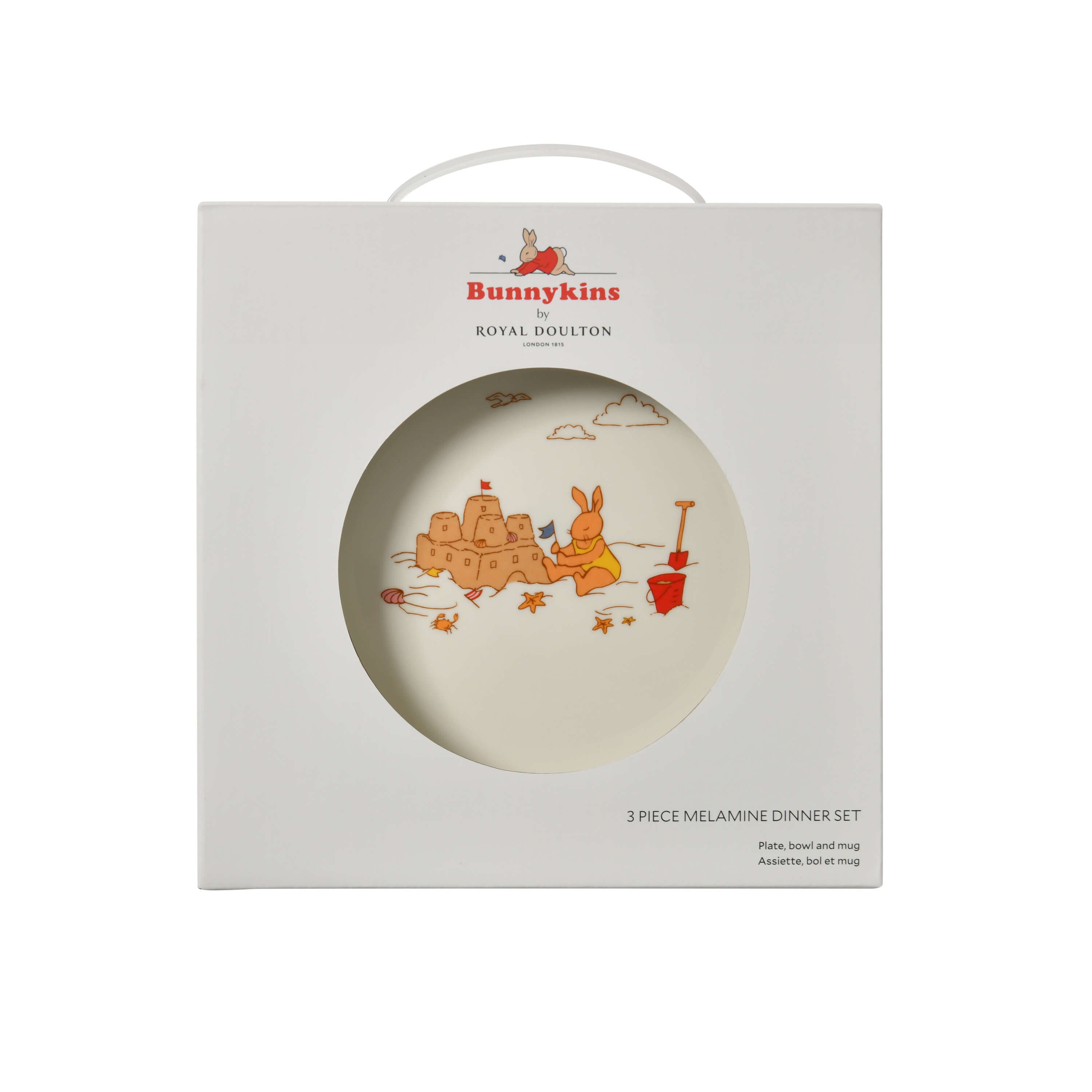 Royal Doulton Bunnykins 3pc Melamine Dinner Set in Natural