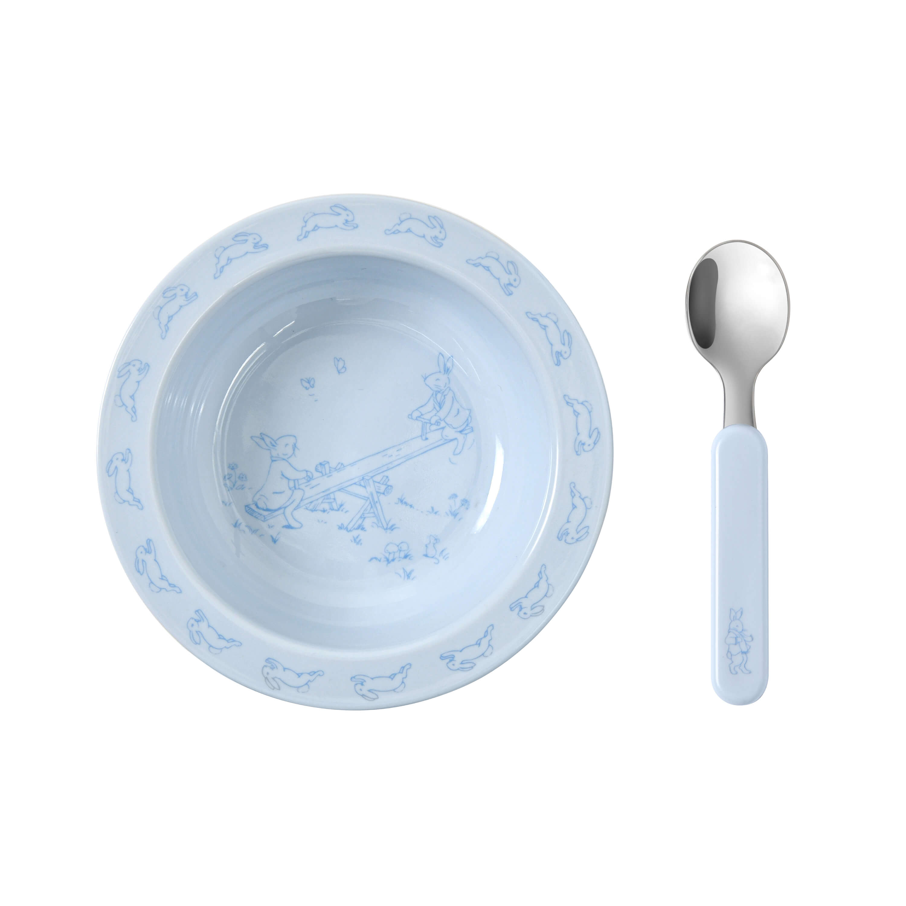Royal Doulton Bunnykins Melamine Suction Set in Blue