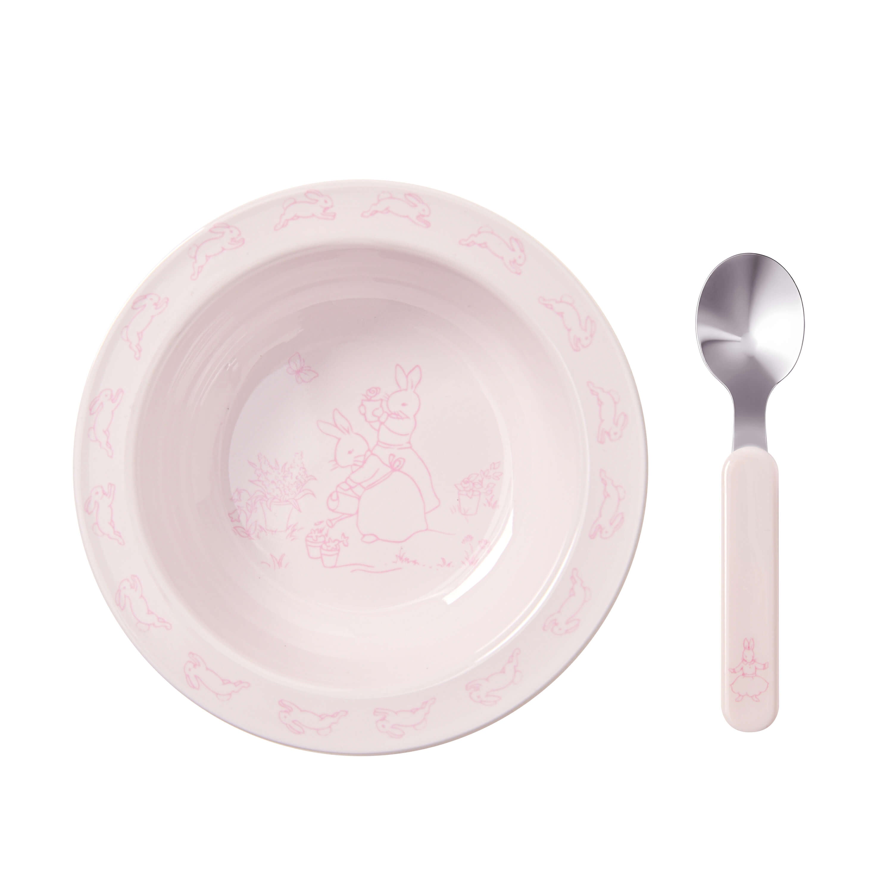 Royal Doulton Bunnykins Melamine Suction Set in Pink