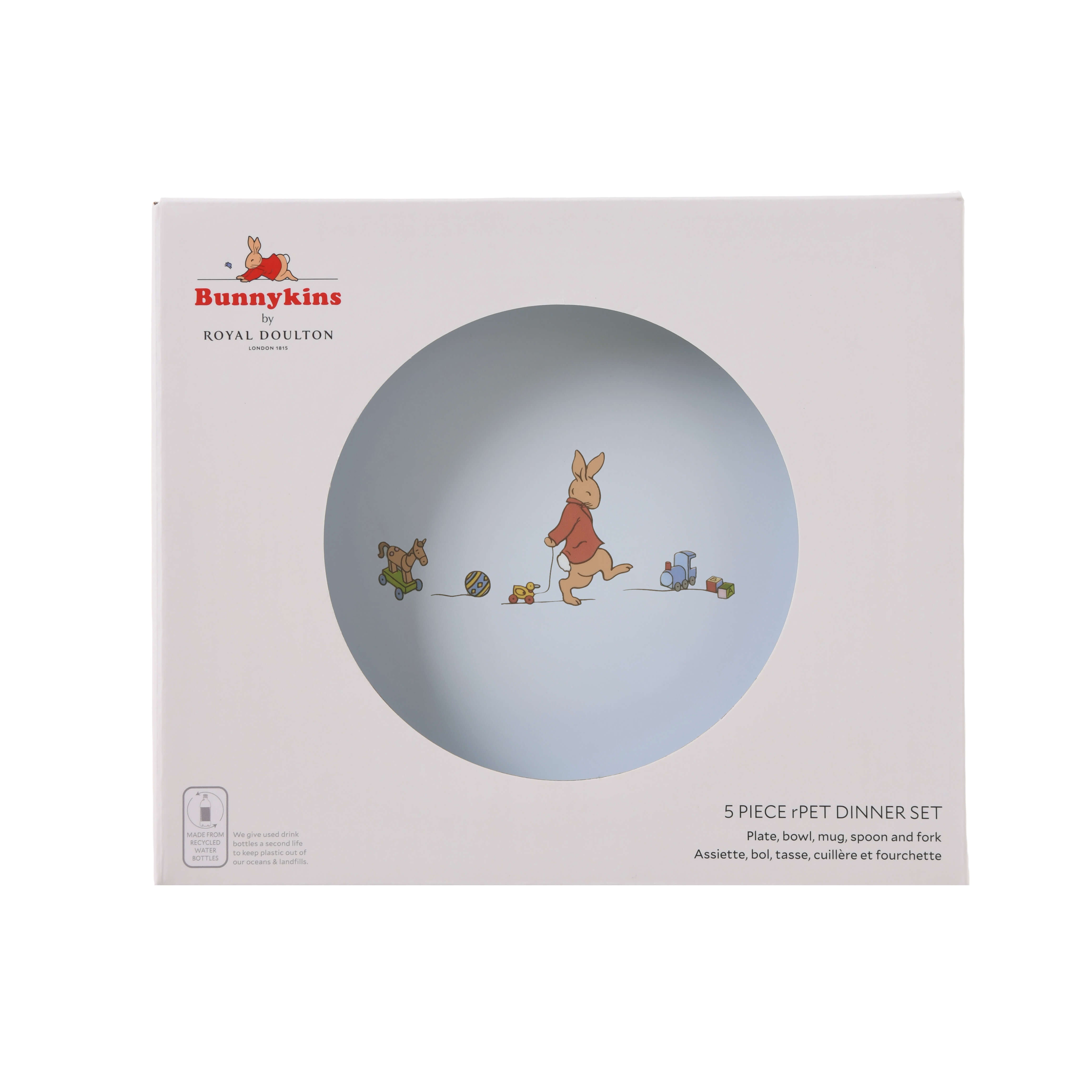 Royal Doulton Bunnykins 5pc rPET Dinner Set in Blue