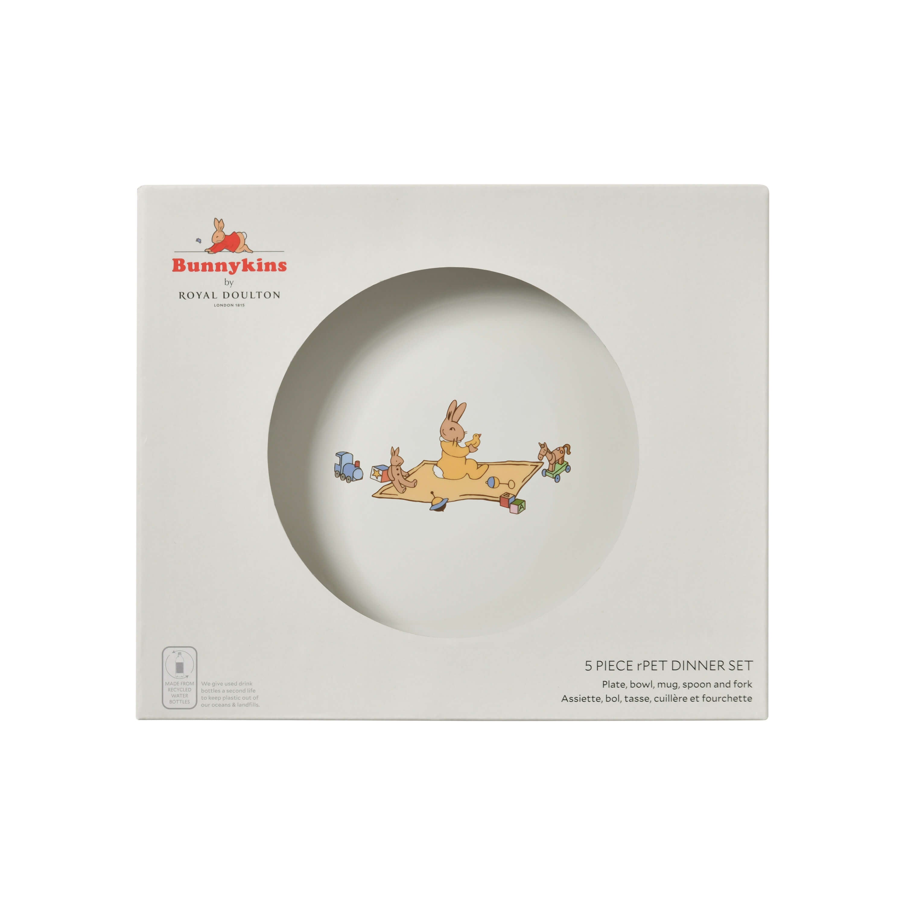 Royal Doulton Bunnykins 5pc rPET Dinner Set in Natural