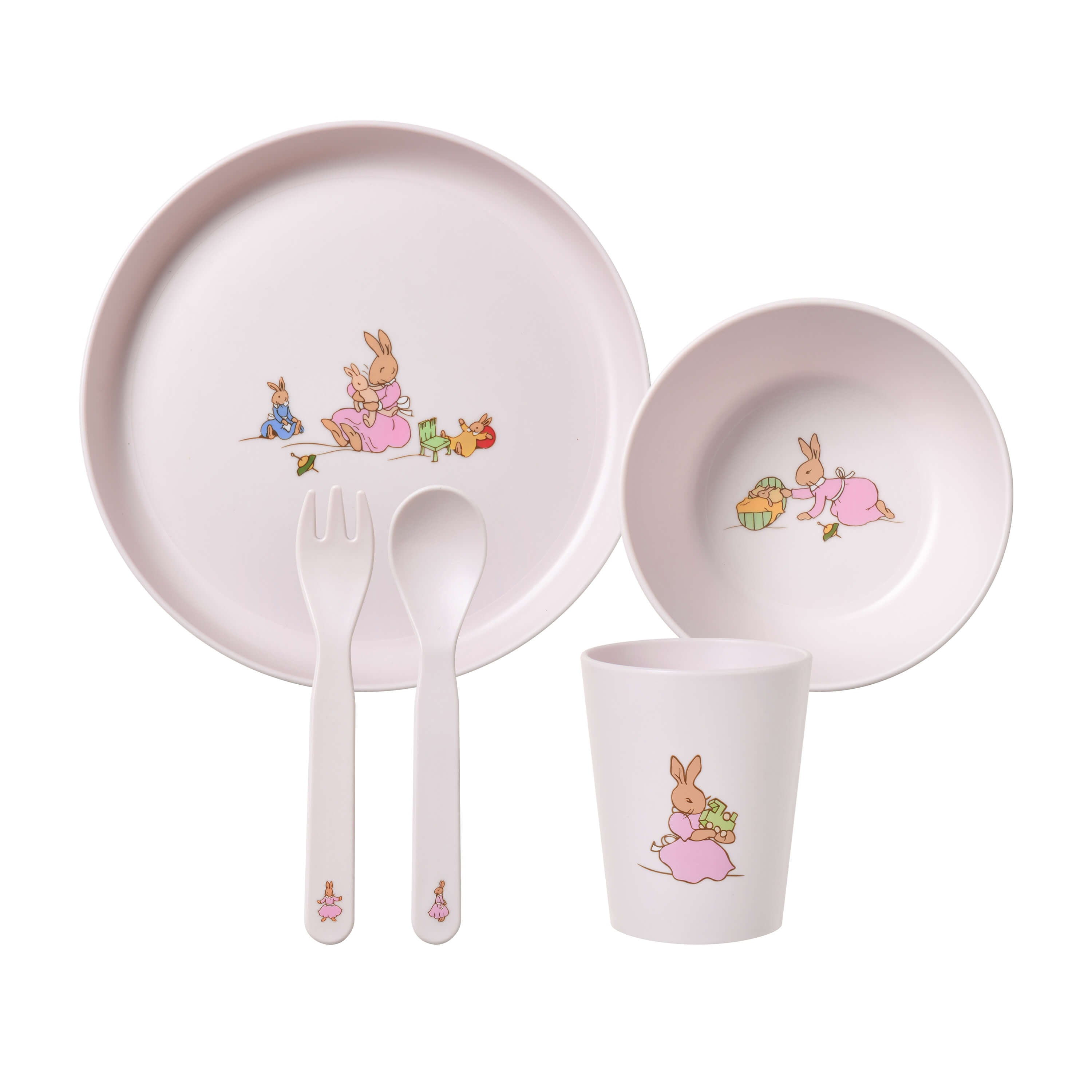 Royal Doulton Bunnykins 5pc rPET Dinner Set in Pink